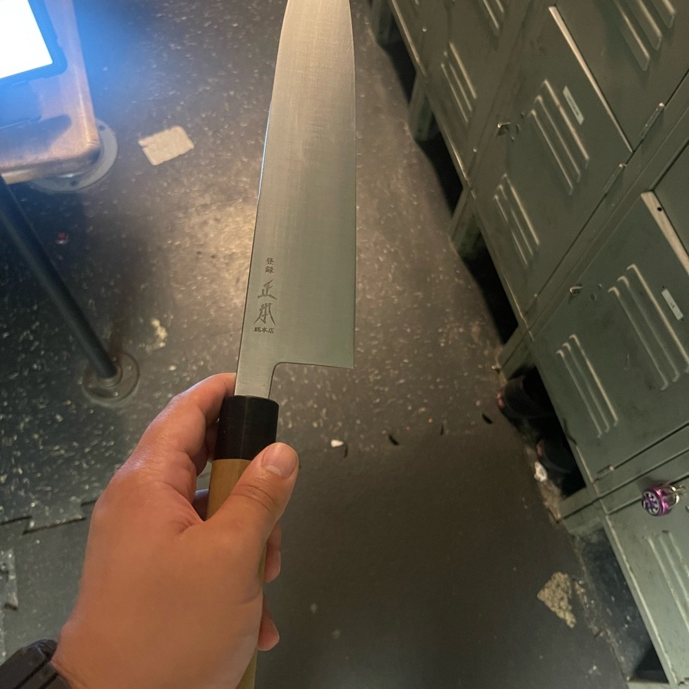 Professional Chef's Knife with Wooden Handle